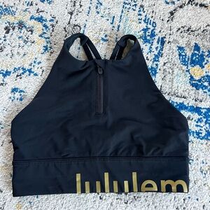 lululemon athletica Black and Gold Sports Bra